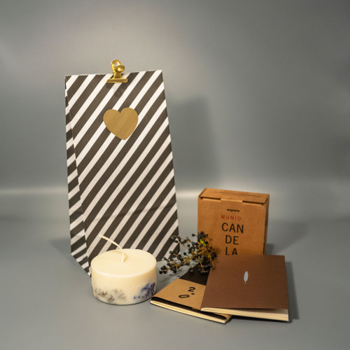 DUO Candle & Feathers | cu lumânare naturală